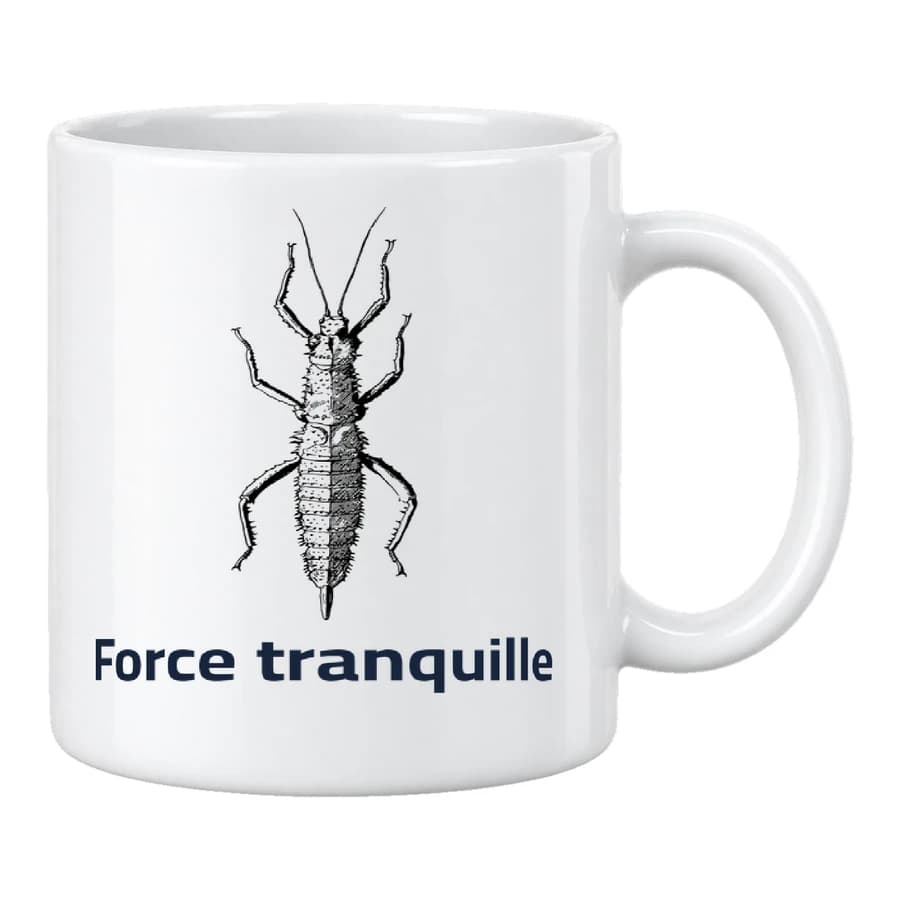 Mug — Phasme · Cabinet de curiosités — الأمام — أبيض